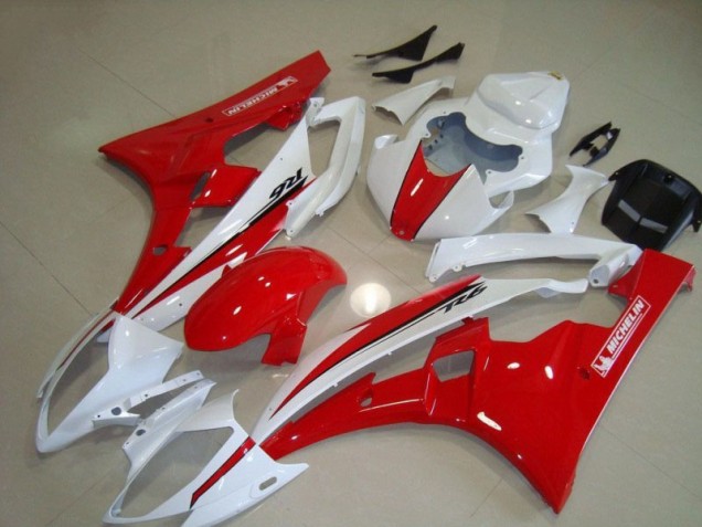 Rouge Blanc Carénage Moto R6 2006-2007