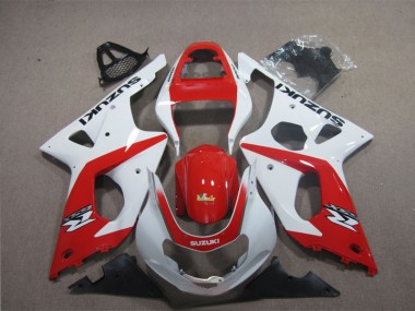 Rouge Blanc Carénages Moto GSXR 1000 K3 2003-2004