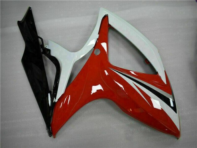 Rouge Blanc Carénages Moto GSXR 600 / 750 K6 2006-2007