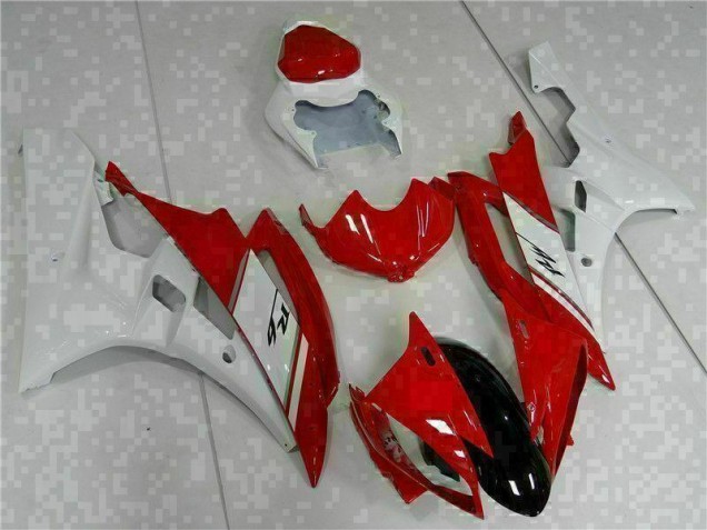 Rouge Blanc Kit Carénages Motos Complet R6 2006-2007 Rouge Blanc Kit Carénages Motos Complet R6 2006-2007