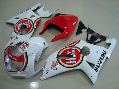 Rouge Blanc Lucky Strike Carénage Moto GSXR 750 K1 K2 K3 2001-2003