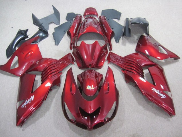 Rouge Blanc Ninja Décalque Carénage Moto ZX14R ZZR 1400 2006-2011 Rouge Blanc Ninja Décalque Carénage Moto ZX14R ZZR 1400 2006-2011