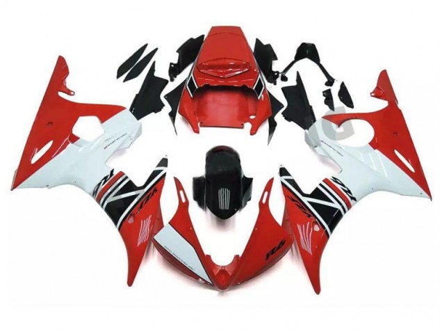 Rouge Blanc Noir Carénage Moto R6 2003-2005 Rouge Blanc Noir Carénage Moto R6 2003-2005