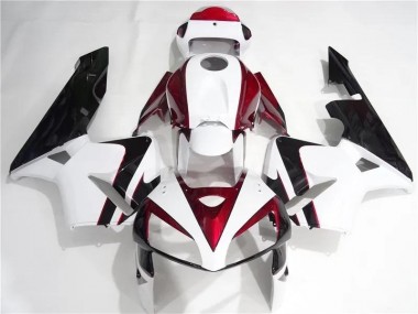 Rouge Blanc Noir Carénages Moto CBR 600 RR 2005-2006