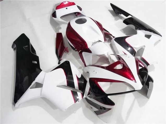 Rouge Blanc Noir Carénages Moto CBR 600 RR 2005-2006