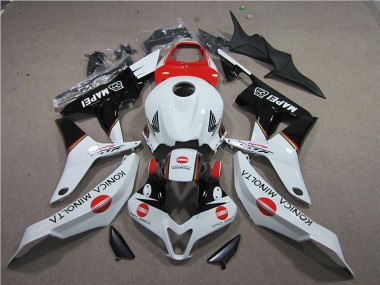Rouge Blanc Noir Konica Minolta MAPEI Carénage Moto CBR 600 RR 2007-2008