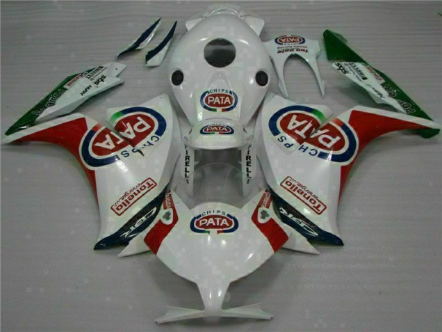 Rouge Blanc PATA Carénages Moto CBR 1000 RR 2012-2016 Rouge Blanc PATA Carénages Moto CBR 1000 RR 2012-2016