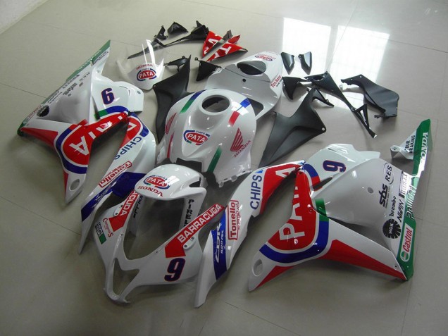 Rouge Blanc Pata Carénage Moto CBR 600 RR 2009-2012 Rouge Blanc Pata Carénage Moto CBR 600 RR 2009-2012