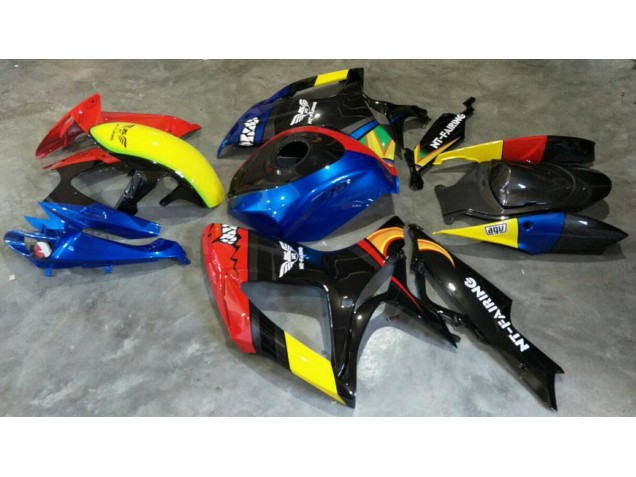Rouge Bleu Carénage Moto GSXR 600 / 750 K6 2006-2007 Rouge Bleu Carénage Moto GSXR 600 / 750 K6 2006-2007