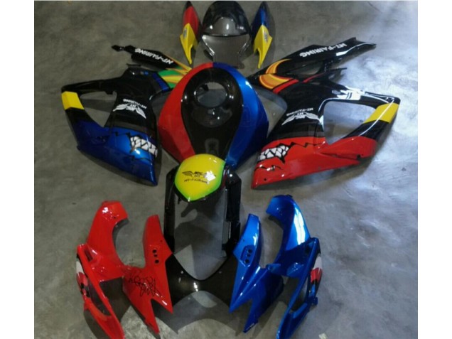 Rouge Bleu Carénage Moto GSXR 600 / 750 K6 2006-2007 Rouge Bleu Carénage Moto GSXR 600 / 750 K6 2006-2007