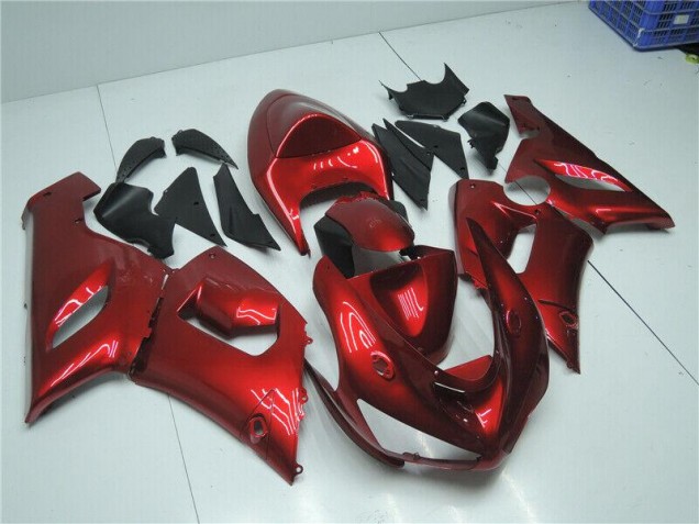 Rouge Bonbon Carénage Moto ZX6R 2005-2006 Rouge Bonbon Carénage Moto ZX6R 2005-2006