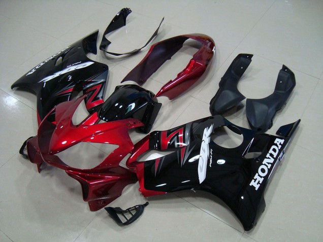 Rouge Bonbon Noir Carénage Moto CBR 600 F4i 2004-2007 Rouge Bonbon Noir Carénage Moto CBR 600 F4i 2004-2007