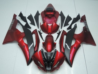 Rouge Bonbon et Noir Carénage Moto R6 2008-2016