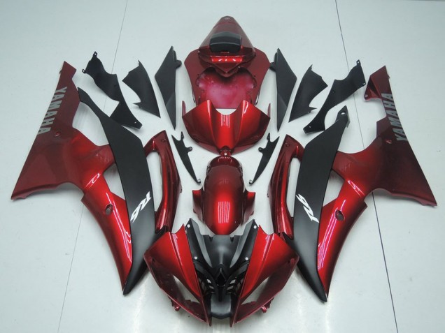 Rouge Bonbon et Noir Carénage Moto R6 2008-2016