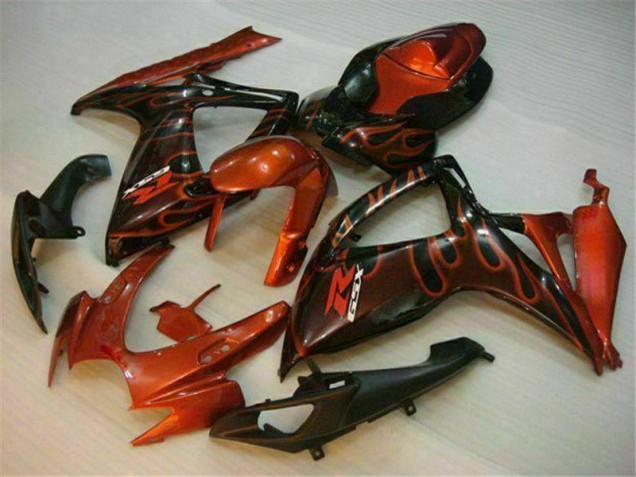 Rouge Carénage Moto GSXR 600 / 750 K6 2006-2007 Rouge Carénage Moto GSXR 600 / 750 K6 2006-2007