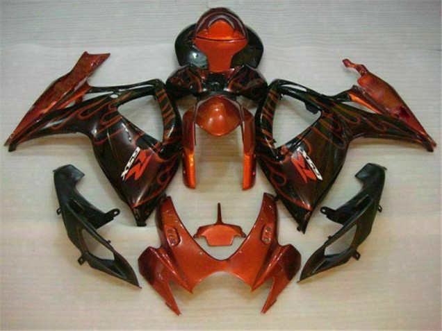 Rouge Carénage Moto GSXR 600 / 750 K6 2006-2007 Rouge Carénage Moto GSXR 600 / 750 K6 2006-2007
