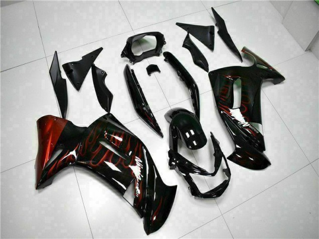Rouge Flamme Carénage Moto EX650 2006-2008