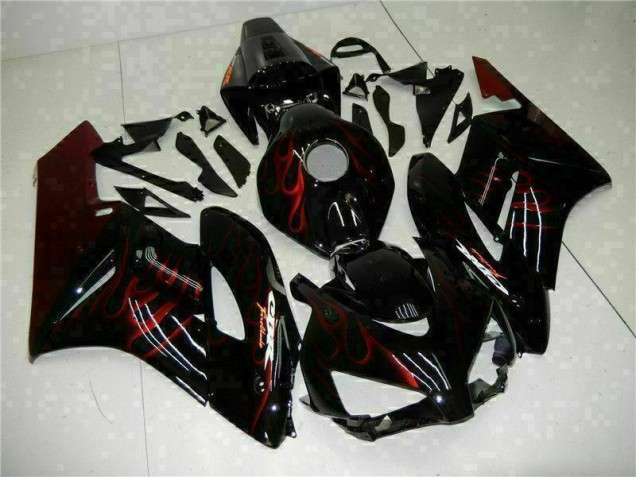 Rouge Flamme Noir Carénage Moto CBR 1000 RR 2004-2005 Rouge Flamme Noir Carénage Moto CBR 1000 RR 2004-2005