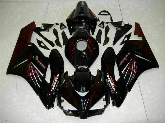 Rouge Flamme Noir Carénage Moto CBR 1000 RR 2004-2005 Rouge Flamme Noir Carénage Moto CBR 1000 RR 2004-2005