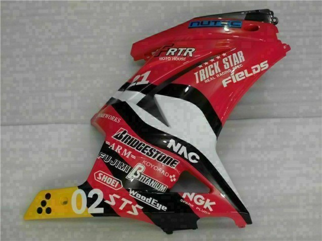 Rouge Jaune Carénage Moto EX250 2008-2012