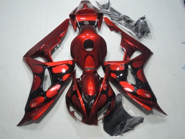 Rouge Noir Carénage Moto CBR 1000 RR 2006-2007
