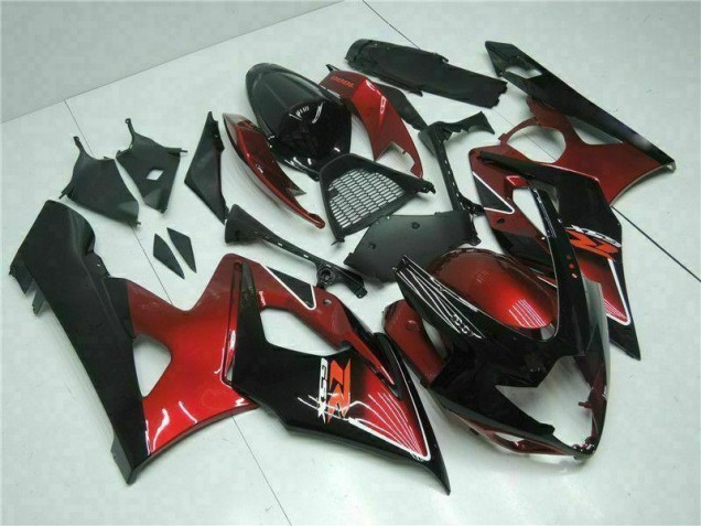 Rouge Noir Carénage Moto GSXR 1000 K5 2005-2006