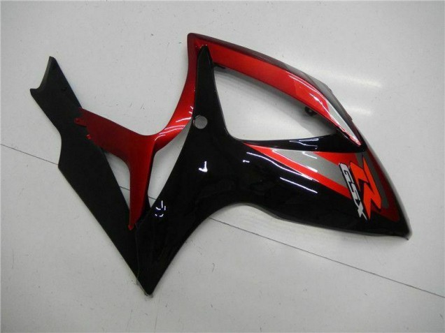Rouge Noir Carénage Moto GSXR 600 / 750 K6 2006-2007