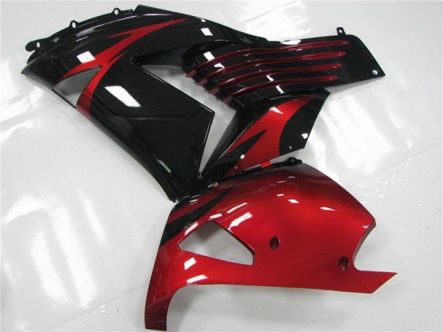 Rouge Noir Carénage Moto ZX14R ZZR 1400 2006-2011 Rouge Noir Carénage Moto ZX14R ZZR 1400 2006-2011