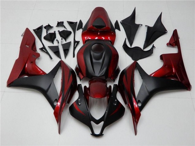 Rouge Noir Carénages Moto CBR 600 RR 2007-2008 Rouge Noir Carénages Moto CBR 600 RR 2007-2008