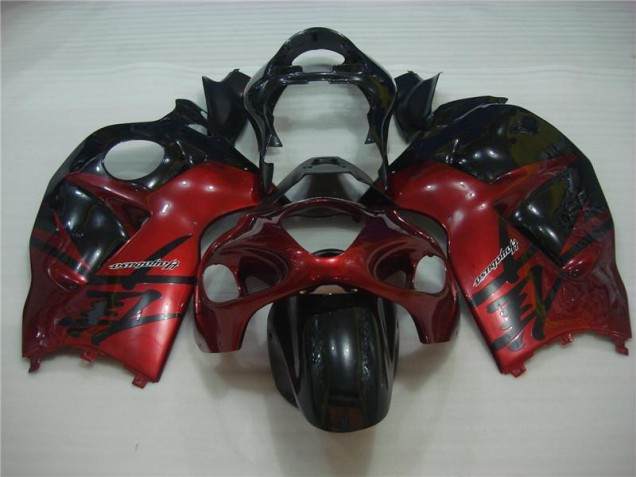 Rouge Noir Carénages Moto GSXR 1300 Hayabusa 1996-2007 Rouge Noir Carénages Moto GSXR 1300 Hayabusa 1996-2007