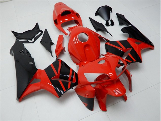Rouge Noir Kit Carénages Motos CBR 600 RR 2005-2006 Rouge Noir Kit Carénages Motos CBR 600 RR 2005-2006
