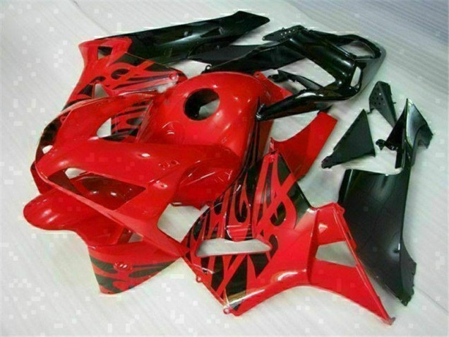 Rouge Noir Kit Carénages Motos Complet CBR 600 RR 2003-2004 Rouge Noir Kit Carénages Motos Complet CBR 600 RR 2003-2004
