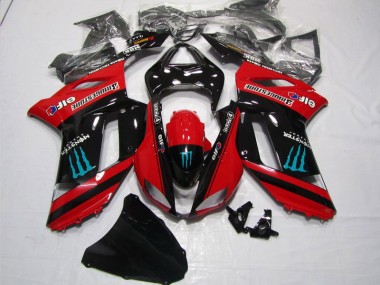 Rouge Noir Monster Carénage Moto ZX6R 2007-2008