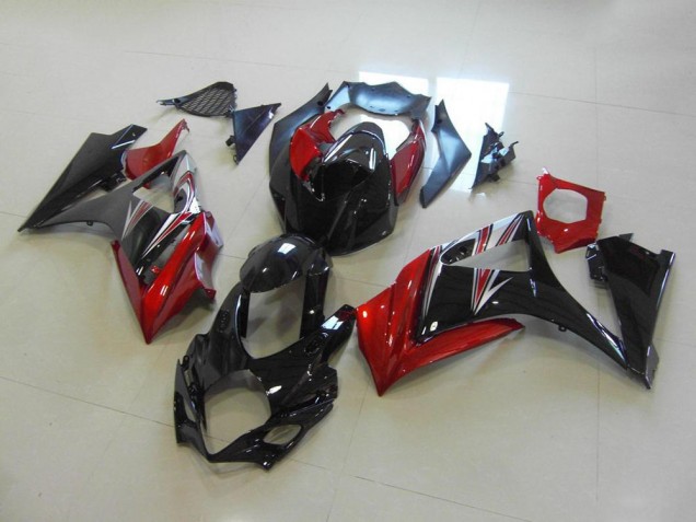 Rouge Noir No Décalque Carénage Moto GSXR 1000 K7 2007-2008 Rouge Noir No Décalque Carénage Moto GSXR 1000 K7 2007-2008