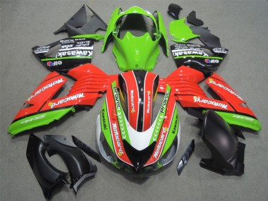 Rouge Vert Motocard Carénage Moto ZX14R ZZR 1400 2006-2011