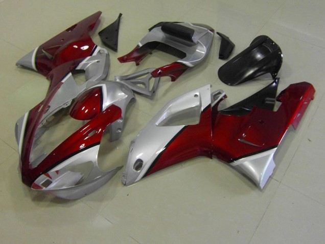 Rouge et Argent Carénage Moto R1 2000-2001