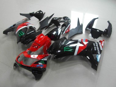 Rouge et Noir Monster Carénage Moto ZX 250R 2008-2012