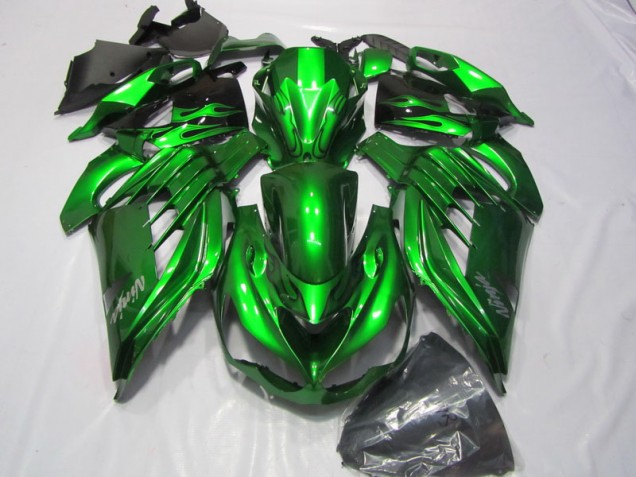Vert Blanc Ninja Décalque Carénage Moto ZX14R ZZR 1400 2012-2021 Vert Blanc Ninja Décalque Carénage Moto ZX14R ZZR 1400 2012-2021