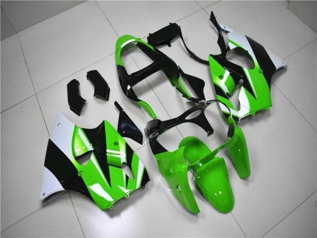 Vert Blanc Noir Carénage Moto ZX6R 2000-2002 Vert Blanc Noir Carénage Moto ZX6R 2000-2002