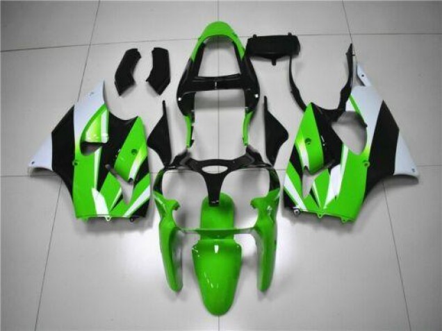 Vert Blanc Noir Carénage Moto ZX6R 2000-2002 Vert Blanc Noir Carénage Moto ZX6R 2000-2002