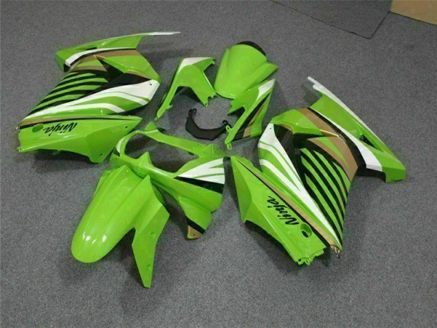 Vert Blanc Noir Ninja Carénage Moto EX250 2008-2012 Vert Blanc Noir Ninja Carénage Moto EX250 2008-2012