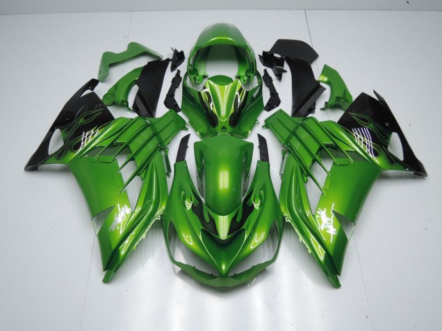Vert Flamme Carénage Moto ZX14R ZZR 1400 2012-2021