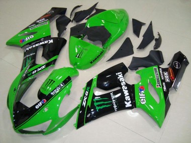Vert Monster Carénage Moto ZX6R 2005-2006