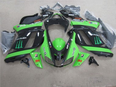 Vert Noir 3M Monster Carénage Moto ZX6R 2007-2008
