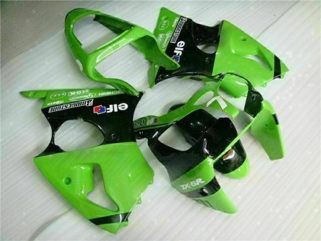 Vert Noir Kit Carénages Motos Complet ZX6R 2000-2002 Vert Noir Kit Carénages Motos Complet ZX6R 2000-2002