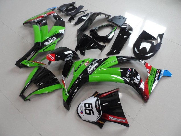 Vert Noir avec Number 66 Carénage Moto ZX10R 2011-2015