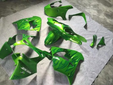Vert Vert Flamme Carénage Moto ZX9R 2000-2001